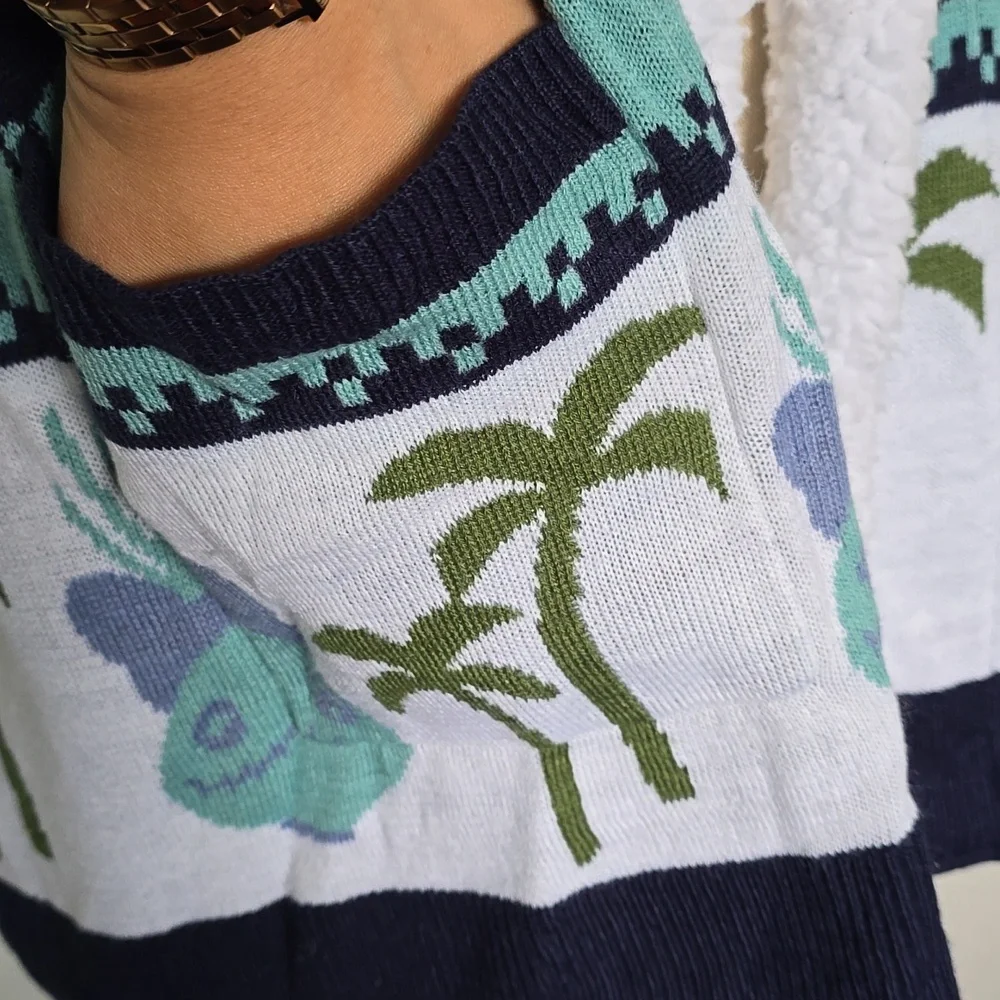 Disney Stitch Hooded Sherpa Open Front Sweater - Picture 5 of 7